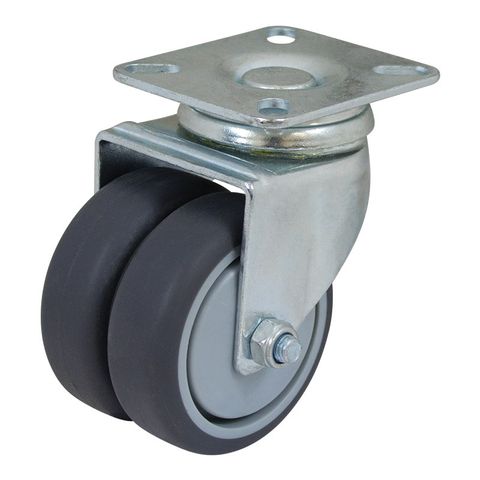 Richmond - Utility Series Plate Twin Wheel Swivel