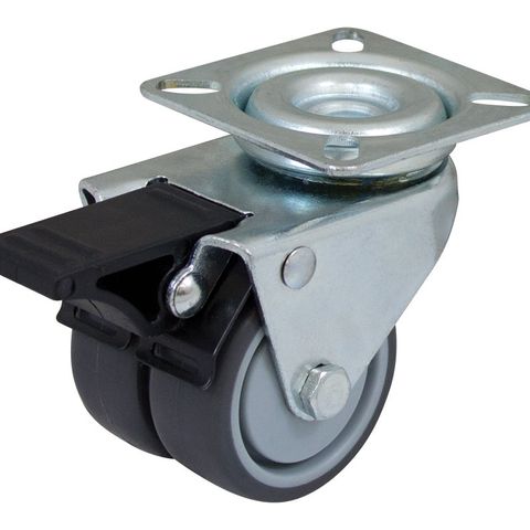 Richmond - Utility Series Plate Twin Wheel Swivel