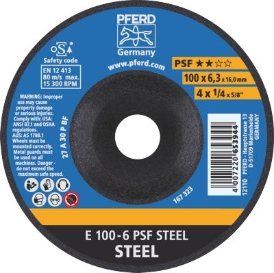 Pferd - 4 Inch Depressed Centre Gp Grind Wheel