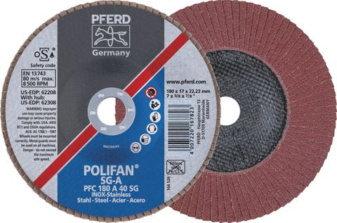 Pferd - 7 Inch Polifan Flap Disc Premium Aluminium