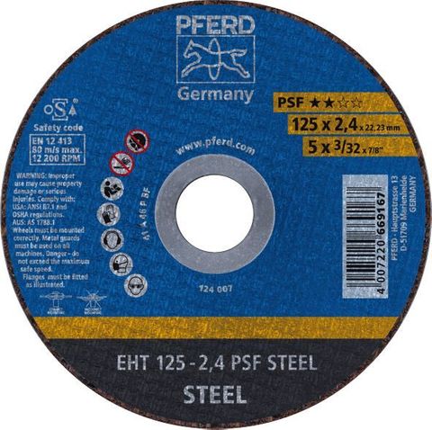 Pferd - Flat Cut-Off Wheel PSF Steel 125 x 2.4mm