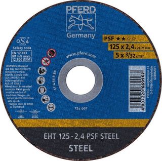 Pferd - Flat Cut-Off Wheel PSF Steel 125 x 2.4mm