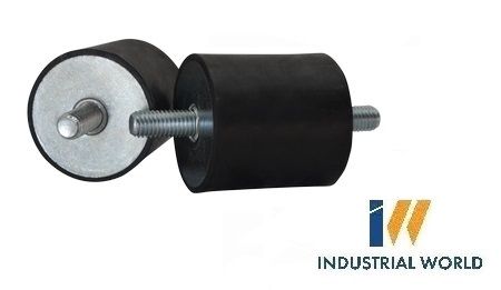 Cylindrical Rubber Mount 38mm x 25mm Male-Male