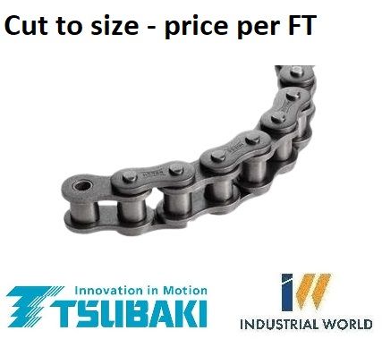 TSUBAKI ROLLER CHAIN 5/8- 10B -1 ROW -PER FT CUT