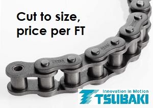 TSUBAKI ROLLER CHAIN 1-1/4- 100 -1 ROW -PER FT CUT