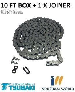 TSUBAKI ROLLER CHAIN 1-1/2- 120 -1 ROW -10FT BOX