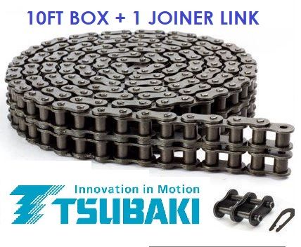 TSUBAKI ROLLER CHAIN 3/8- 06B -2 ROW -10FT BOX