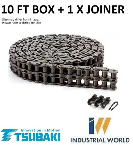 TSUBAKI ROLLER CHAIN 1-1/4- 100 -2 ROW -10FT BOX