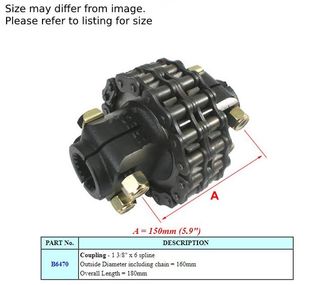 1 3/8 x 6 SPLINE CHAIN COUPLNG