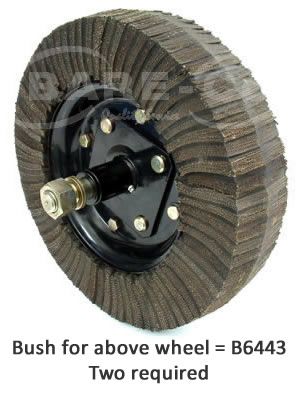 RUBBER WHEEL 400x100+HUB/AXLE