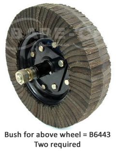 Rubber Wheel 400X100 Hub/Axle