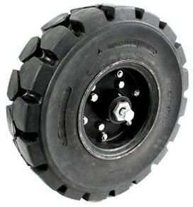 600x9SOLD CUSH TYRE/WHEEL+HUB