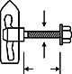 DROP LOCK PIN BOLT-IN 1/2 X 3-76MM