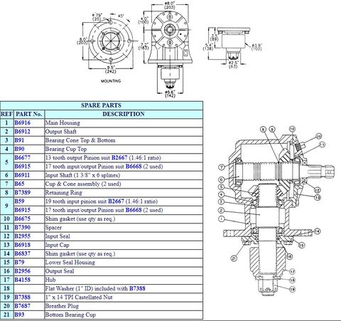 GASKET INPUT COVER B2667/B4668