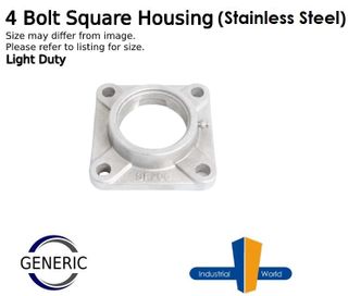 GENERIC - Stainless Steel 4 Bolt Square Housing