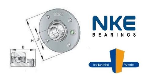 NKE - 4 Bolt Round Flanged Housing