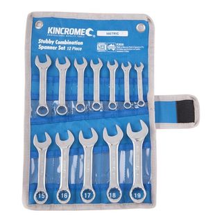 Kincrome - 12P Stubby Comb Sp Set Met
