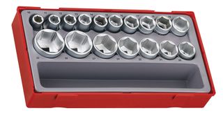 Teng Tools - 1/2 Drive 17 Piece 6 Point Metirc Soc