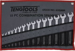 Teng Tools - 15 Pc Metric Combination Spanner Set