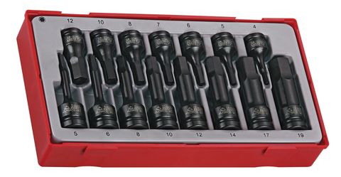 Teng Tools - 3/8 & 1/2 Drive 15 Pc Impact Hex Bit