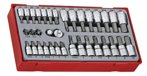 Teng Tools - 1/4 & 3/8 Drive 35 Piece Bit Socket S