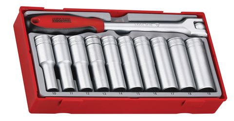 Teng Tools - 1/2 Drive 11 Piece Metric Deep Socket