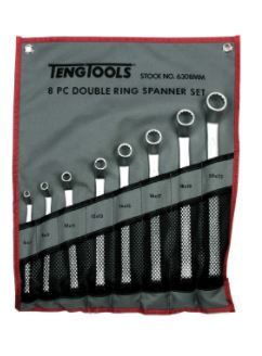 Teng Tools - Metric 8 Pc  Double Ring Spanner Set