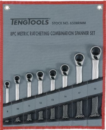 Teng Tools - 8 Pc Ratcheting Combination Spanner S