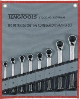 Teng Tools - 8 Pc Ratcheting Combination Spanner S
