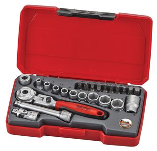 Teng Tools - 1/4 Drive 24 Piece Socket Set Flex He
