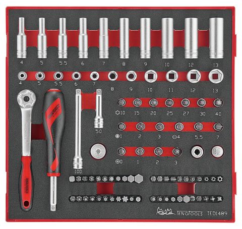Teng Tools - 1/4 Drive 89 Piece Metric