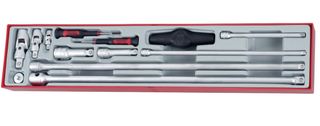 Teng Tools - 13 Piece Mixed Drive Extension Bar Se