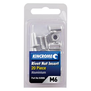 KINCROME - RIVET NUT INSERT M6 ALUMINIUM