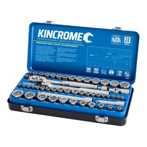 KINCROME - SKT SET 52P 1/4 & 3/8D MET/IMP
