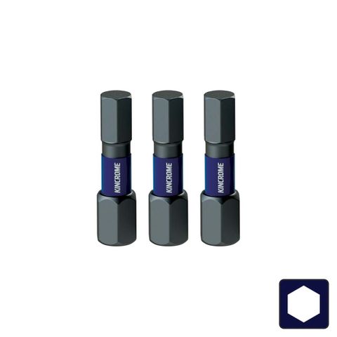 Kincrome - Impact Bit Hex 2mm 25mm 3 Pck