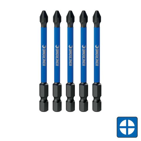 Kincrome - Impact Bit Ph2 75mm 5 Pck