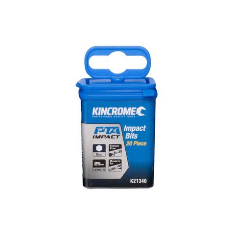 KINCROME - IMPACT BIT HEX 5MM 25MM 20 PCK