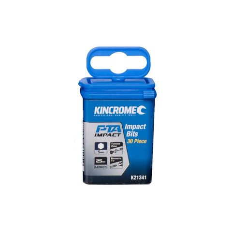 KINCROME - IMPACT BIT HEX 5MM 25MM 30 PCK