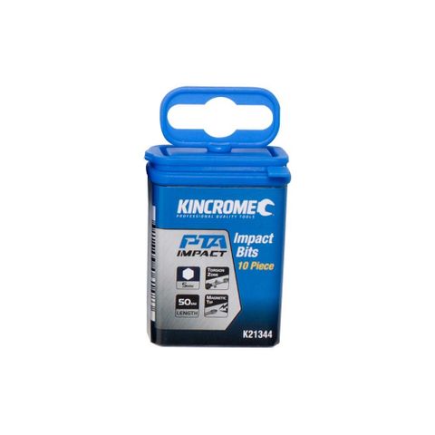 KINCROME - IMPACT BIT HEX 5MM 50MM 10 PCK