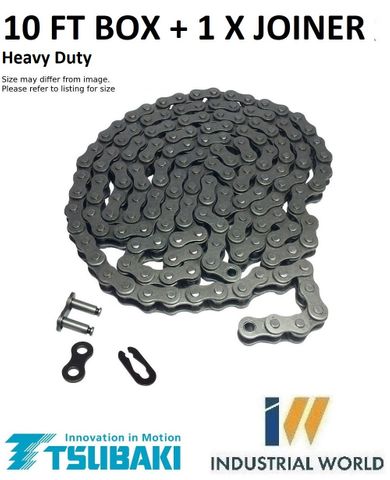 TSUBAKI ROLLER CHAIN 1 - 80H -1 ROW -10FT BOX