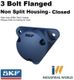 Housing - Solid Square Flanged - 3 Bolt