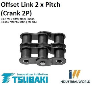 TSUBAKI ROLLER CHAIN 3/8-06B-2ROW-2-LINK OFFSET LK