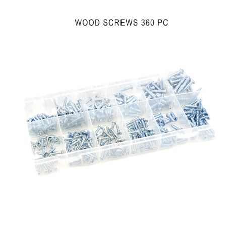 360PC WOOD SCREW KIT