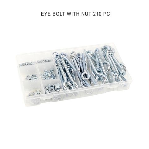 210 PIECE EYE BOLT WITH NUT KI