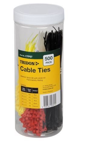 Tridon - Cable Tie Assort Colours 100 x 2.5mm