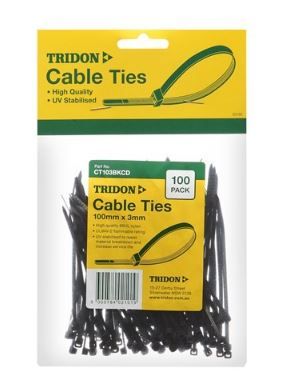 Tridon - Cable Tie Black 200 x 5mm