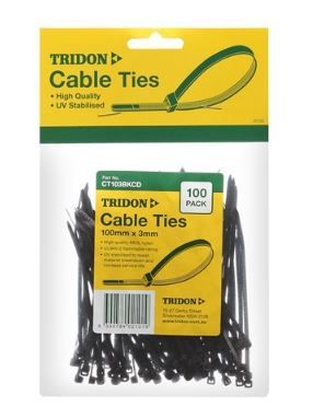 Tridon - Cable Tie Black 250 x 5mm