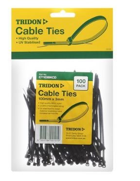 Tridon - Cable Tie Black 100 x 3mm