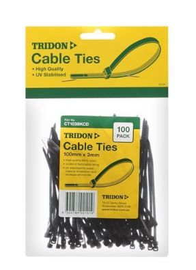 Tridon - Cable Tie Black 400 x 8mm