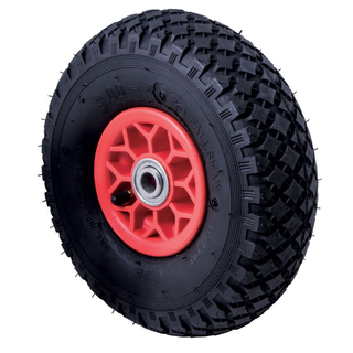 Fallshaw - Pneumatic black tyre, 300x4 wheel, plas